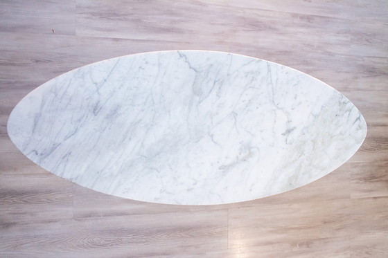 Image 1 of Table Basse Hugues Poignant, Teck et Marbre, 1960