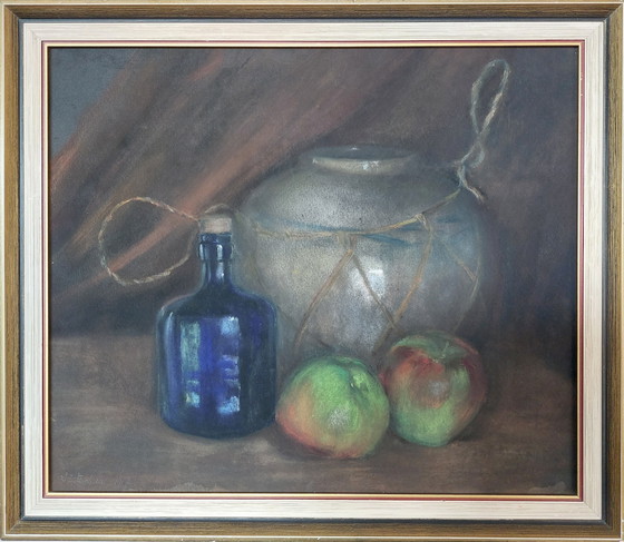 Image 1 of Naturaleza muerta al pastel de la Escuela Europea (1917)