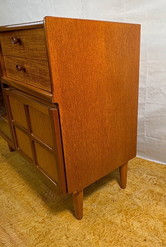 Image 1 of Mid Century Retro Teak Music Cabinet by Nathan (Circa 1960)     A fantastic and funky mid century modern teak music cabinet by N