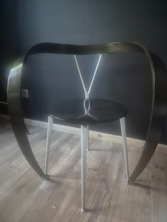 5 Revers-Stühle Cassina – Esszimmerstühle, Metal, Wood (photo 7 of 9)
