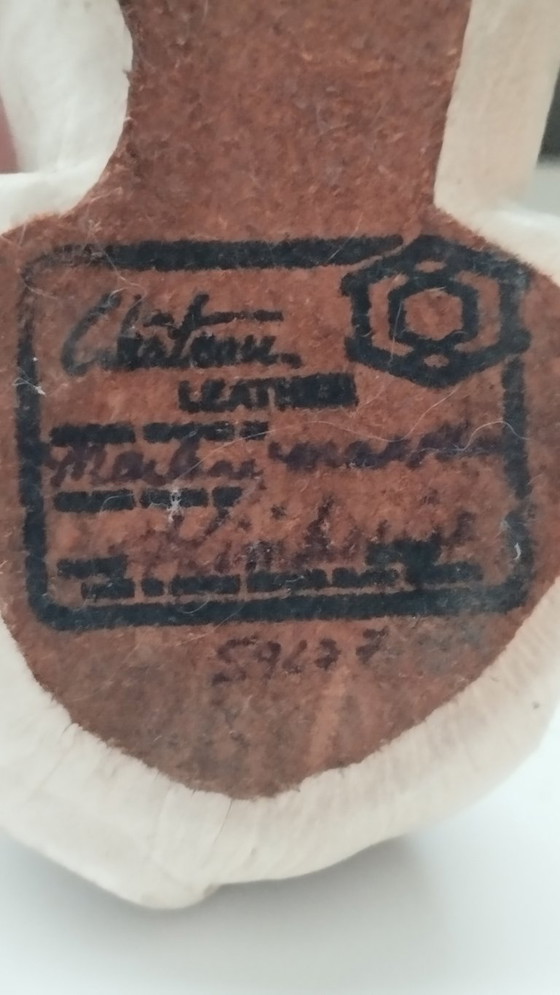 Image 1 of Vintage Mid-Century Hand-Molded Leather Greyhound Château Leather (Canada)