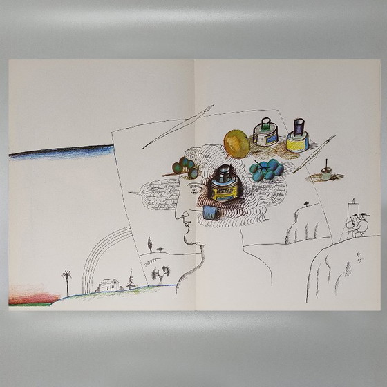 Image 1 of Saul Steinberg "Derriere Le Miroir" n. 157 con quattordici litografie di Maeght Editeur