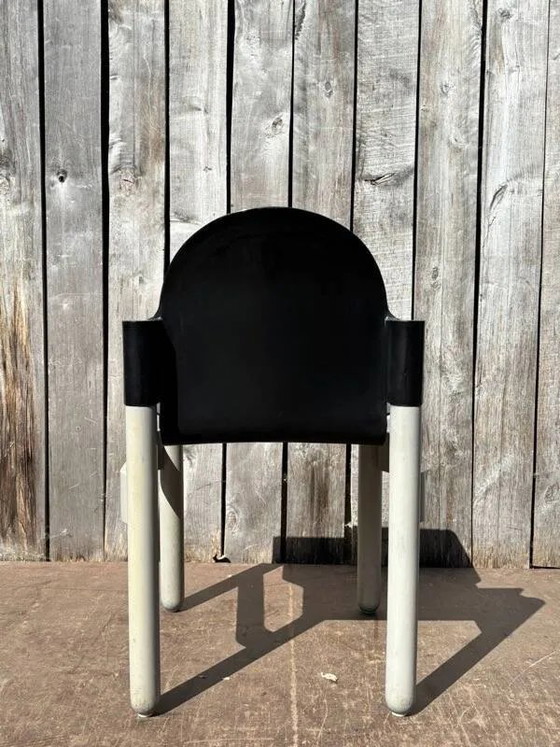 Thonet Flex Stapelstühle in Grey Wash, Designklassiker von Gerd Lange, Esszimmerstühle, Holz, Grau, Retro (Foto 15 von 16)