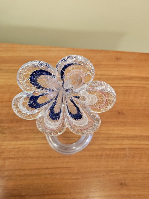 Flor decorativa de cristal de Murano, Italia.