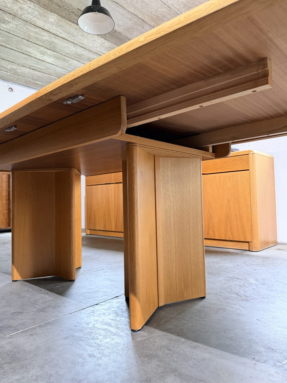 Tavolo allungabile in rovere 'Serie Ann', Van Den Berghe-Pauvers, Belgio, anni '70 – Tavoli da pranzo, Wood (photo 5 of 15)