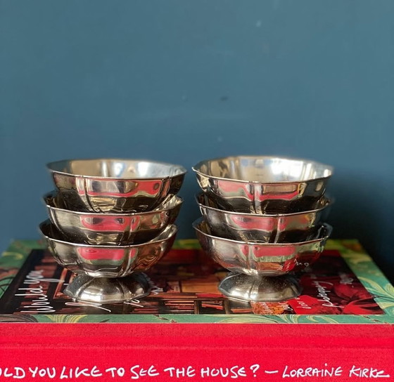 Image 1 of Set of 6 vintage butterfly dessert cups