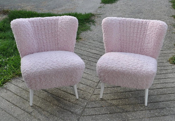 1 of 10 Hungarian Club Sky Chair 1950s,, Adjustable recliner chair, Velvet, Pink, Mid Century Modern (photo 10 of 10)