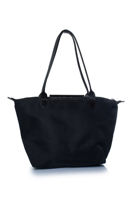 Longchamp, mini borsa tote Depose nera – Borse tote, Calfskin, Nylon (photo 4 of 10)