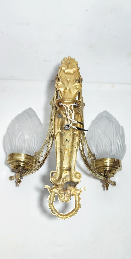 Image 1 of Applique da parete in bronzo, Francia, anni '50