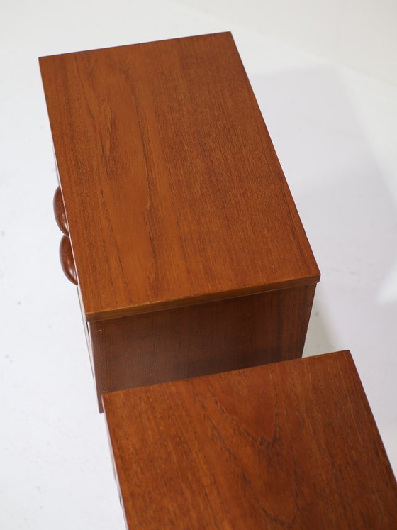 Image 1 of Set di comodini con cassetti in teak, stile vintage danese anni '60.