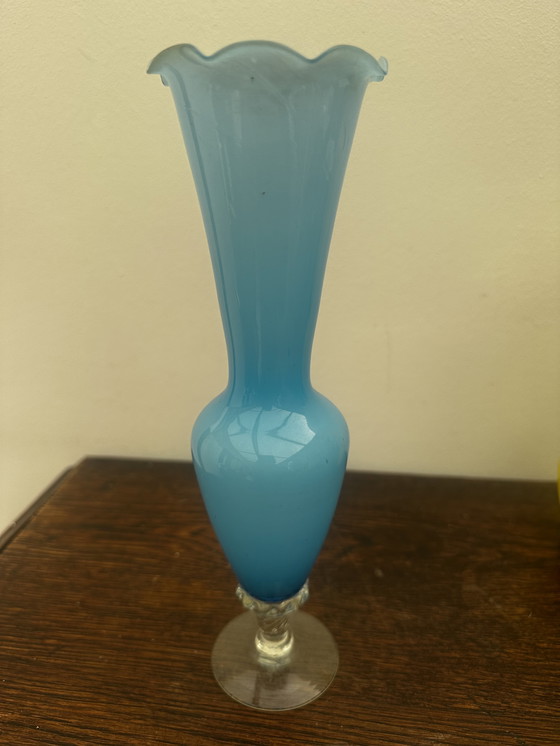 Image 1 of 4 vintage Murano glass soliflore vases