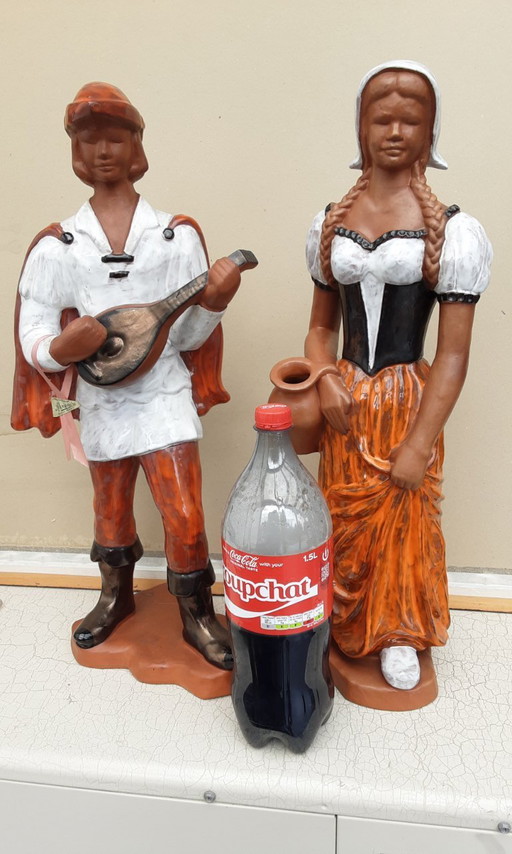 Ant. ceramic. sculptures , Tyl and Nele , 1950 , A. Gemphenstein