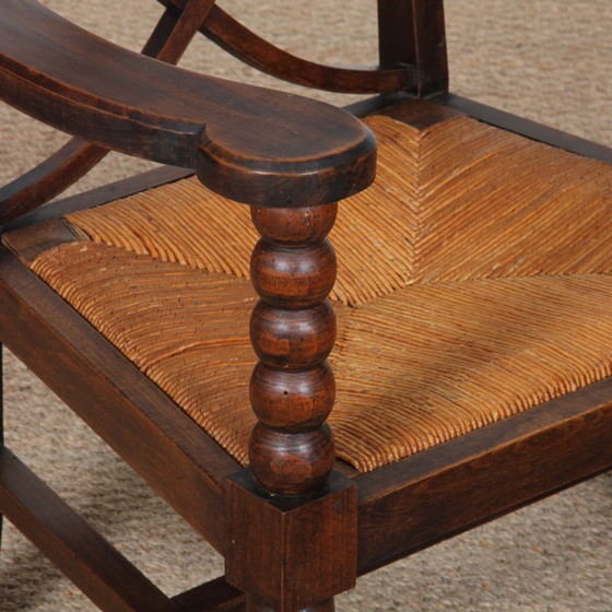 Image 1 of Pair of armchairs in the style of Charles Dudouyt, 1950