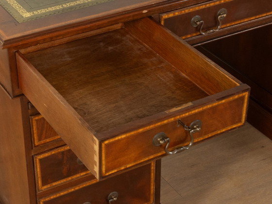 Antique English-Style Desk – Leather, Wood (photo 9 of 12)