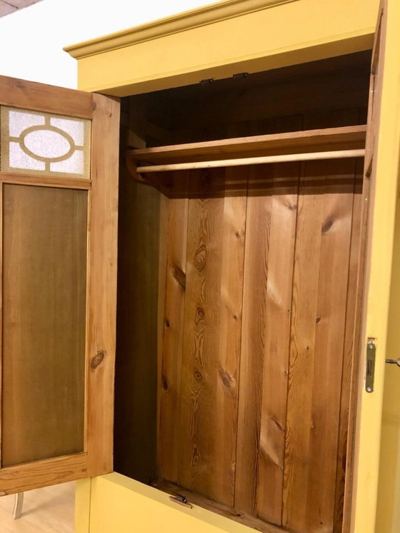 Image 1 of Simple Art Nouveau cabinet, antique wardrobe, country-style cabinet circa 1910 / shabby chic.