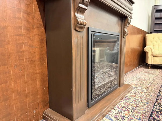 Classic English Decorative Fireplace, Decorative Objects, Brown, Chesterfield (photo 9 of 19)