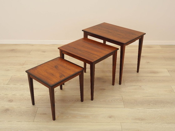 Image 1 of Set of three rosewood coffee tables, Danish design, 1960s, made in Denmark