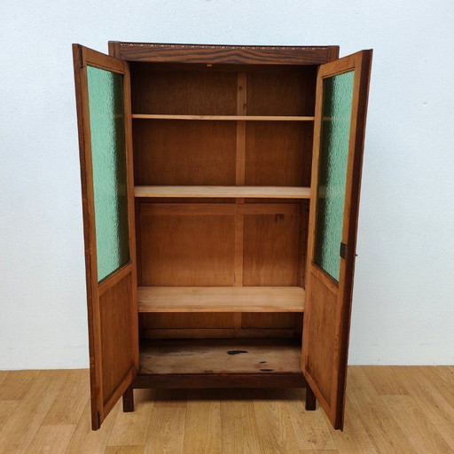 Libreria antica d'epoca, mobiletto da parete, vetrina, vetrina.