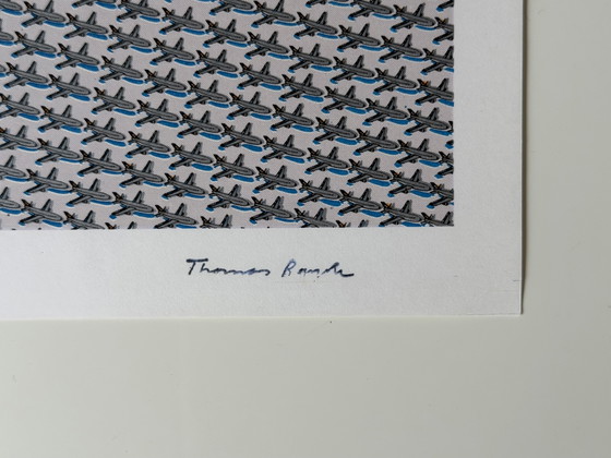 Thomas Bayrle - Zeefdruk - Lufthansa Vliegtuig - Gesigneerd – Litho's & Zeefdrukken, Paper (photo 3 of 8)