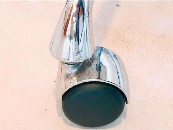 Image 1 of VITRA EA 119 Eams Alu Leather Chair Office Chair White Swivel Chair with Casters