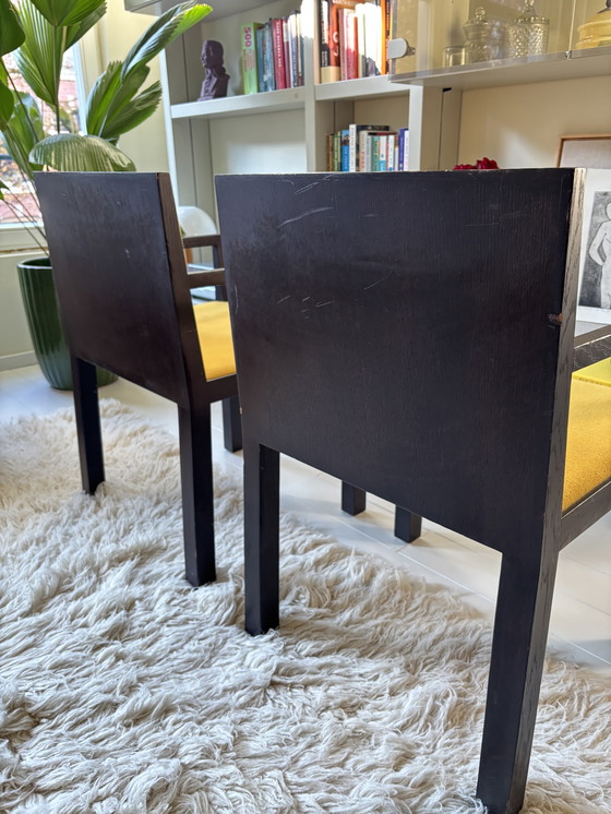 Image 1 of 2 gele stoelen jaren 80 design