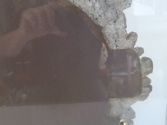 Image 1 of MAGNIFICENT VINTAGE ANTIQUE MIRROR WITH SNAKES ON A PLEXIGLAS BASE, 1970