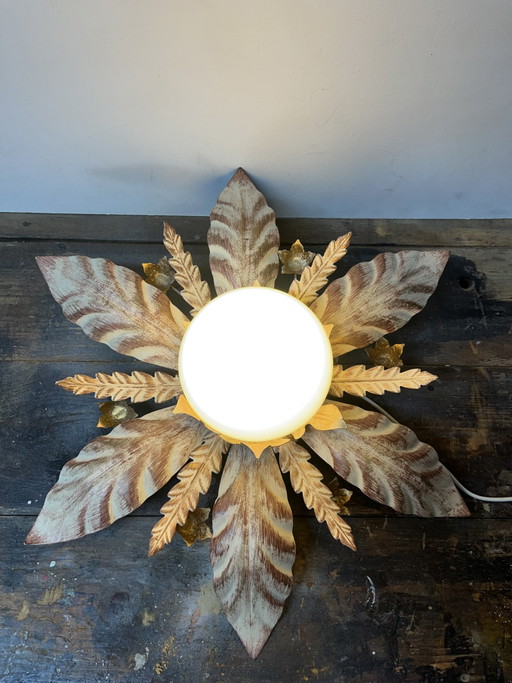plafonnier vintage italien fleur masca
