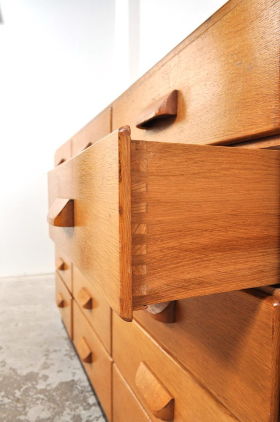 Image 1 of Vintage shop display case / counter in oak, 1930s