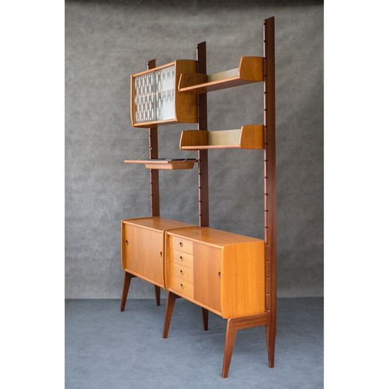 Image 1 of Vintage Rival teak wall unit by John Texmon for Blindheim Møbelfabrikk, Norway 1960