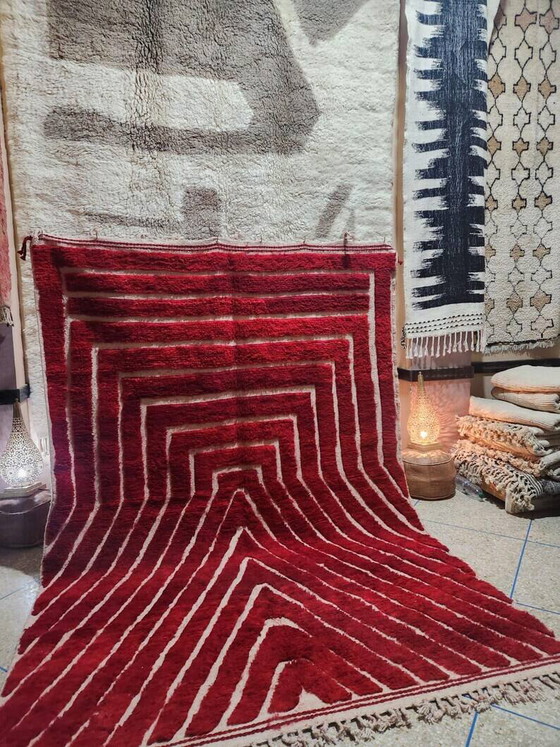 Gebroken wit Marokkaans vloerkleed met geometrische patronen, 200cm x 300cm – Vloerkleden en tapijten, Wool (photo 4 of 7)