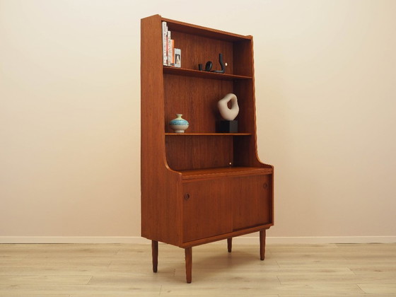 Image 1 of Teakholz-Bücherregal, dänisches Design, 1970er Jahre, Designer: Johannes Sorth