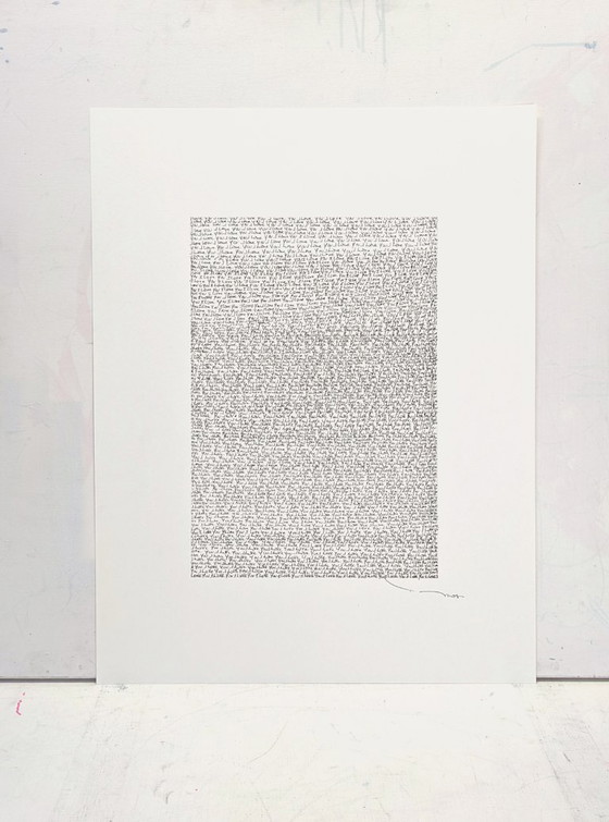 Image 1 of Tehos - original ink drawing on paper - 1211 times I love you - 2026