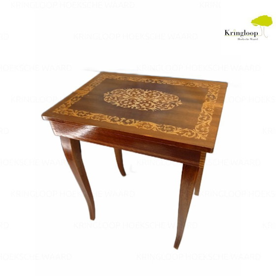 Image 1 of Sorrento Music Table Intarsia Inlay 60s Retro