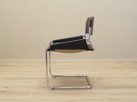 Image 1 of Leather chair, Italian design, 1970s, production: Italy