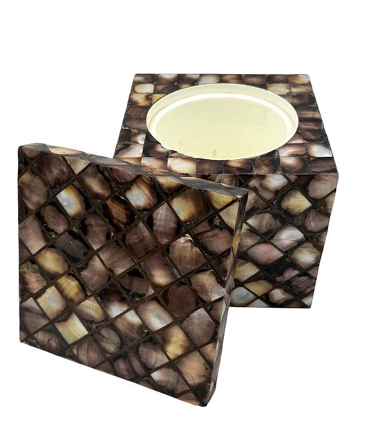 Image 1 of Secchiello da ghiaccio a scaglie in madreperla, Italia 1950