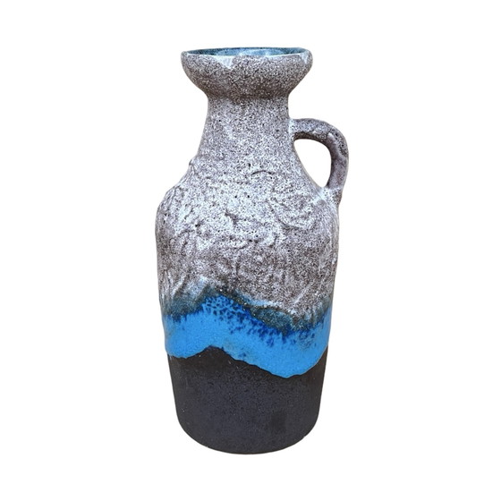 Image 1 of Ceramic Vase with Handle, Fat Lava, Strehla Keramik, Germany, 1970s