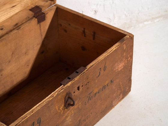 Antique travel chest with original inscription (Year 1936) #21 – Storage cabinet, Rustic (photo 29 of 40)