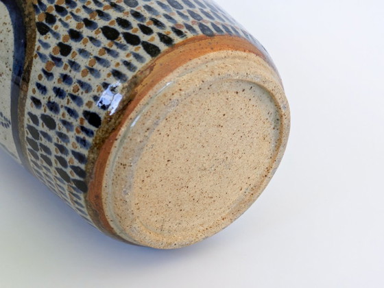 Large hand-painted 32 cm Mexican Tonalá pottery vase 1970s – Ceramic, Vintage (photo 12 of 13)