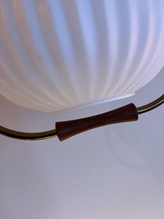 Suspension Mid-Century Moderne par Massive, Belgique, Années 60, Verre, Or, Doré (photo 9 sur 11)