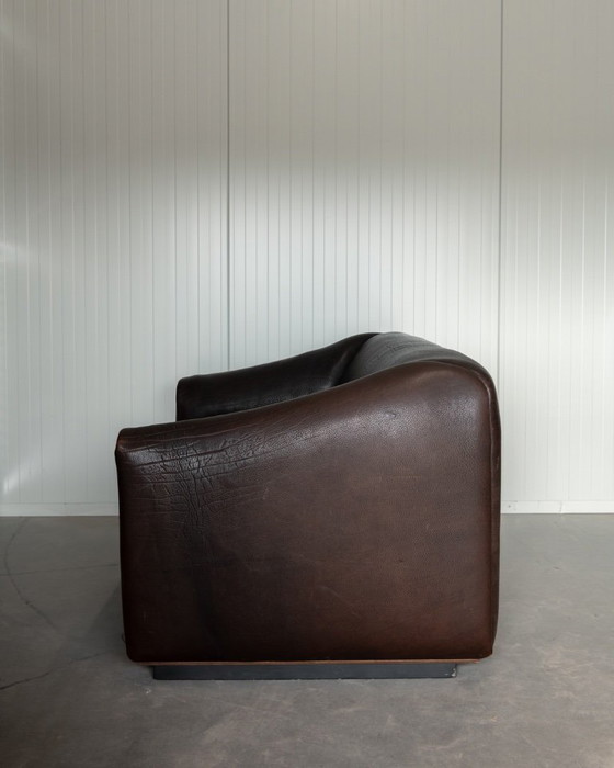 Image 1 of Canapé deux places vintage DS-47 de De Sede, canapé en cuir à encolure épaisse, assise extensible, années 1970