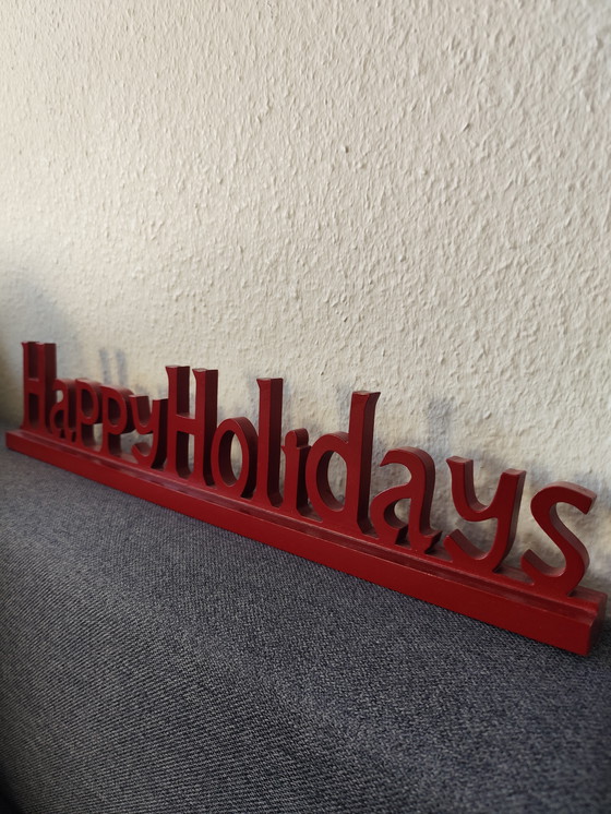 Image 1 of Großer Holzschriftzug rot 53 cm dekorativ USA Deko zum Aufstellen