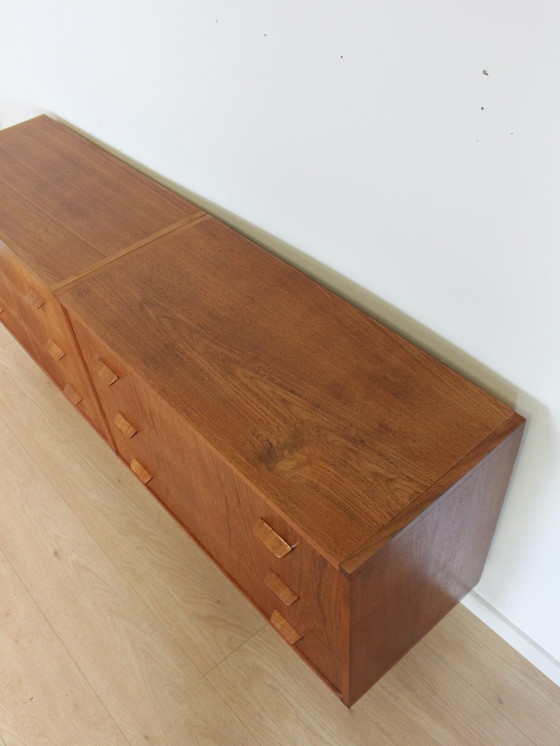 Image 1 of Vintage Teak Dubbele Ladekast Dressoir