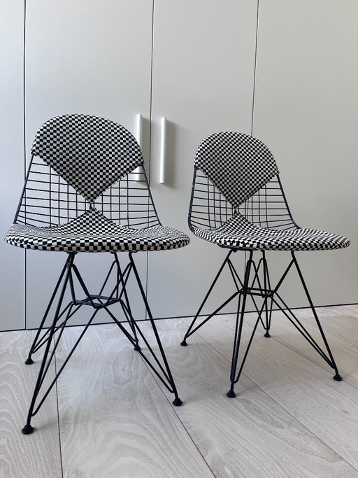 Vitra Eames Drahtstuhl DKR-2 (2er-Set) – eetkamerstoelen, Textile