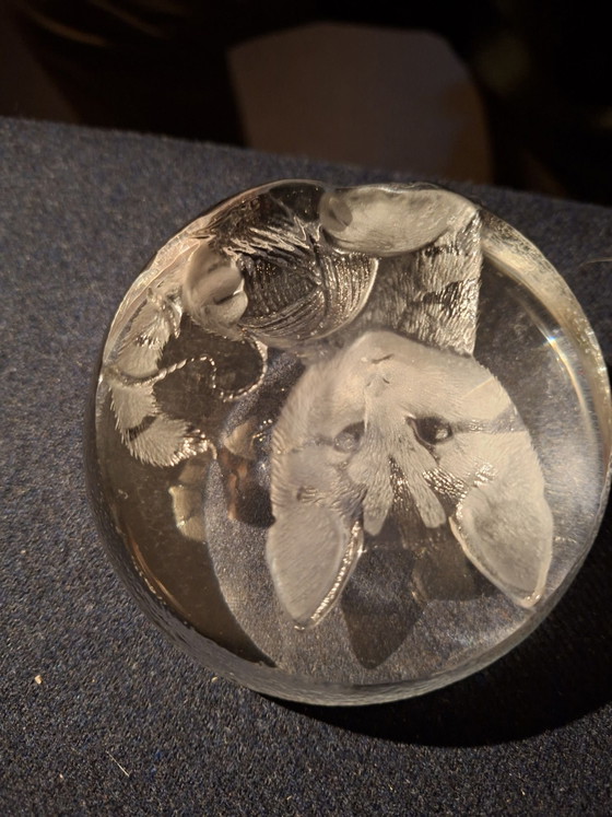 Mats Jonasson Kristall Briefbeschwerer, Dekorative Objekte, Glas, Transparent (Foto 3 von 5)
