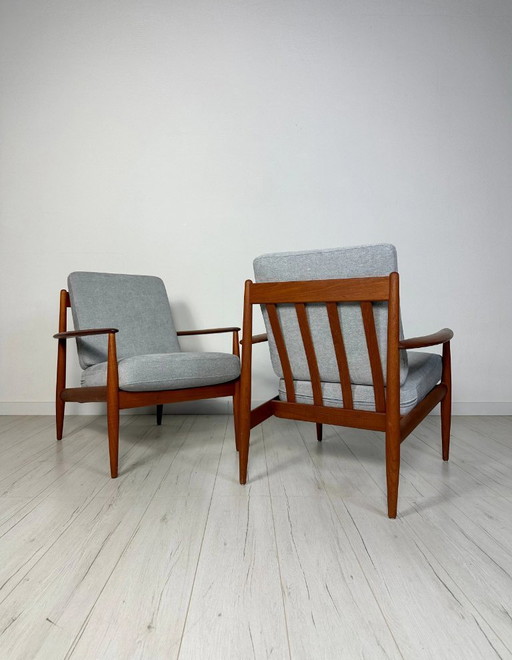 1/2 Vintage Model 118 Teakhouten Loungestoel van Grete Jalk voor France & Daverkosen, Deens design, jaren 1950