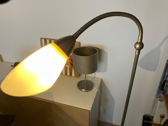 Vintage Arc Lamp - Lampadaire Holland - 185cm – Floor lights, polished steel, Glass (photo 6 of 9)