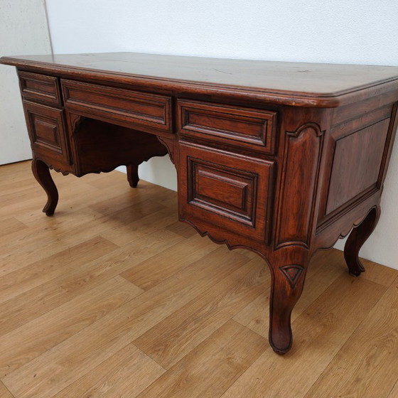 Bureau de banquier ancien en chêne, bureau en bois, bureau – Bureaux, Wood (photo 17 of 17)