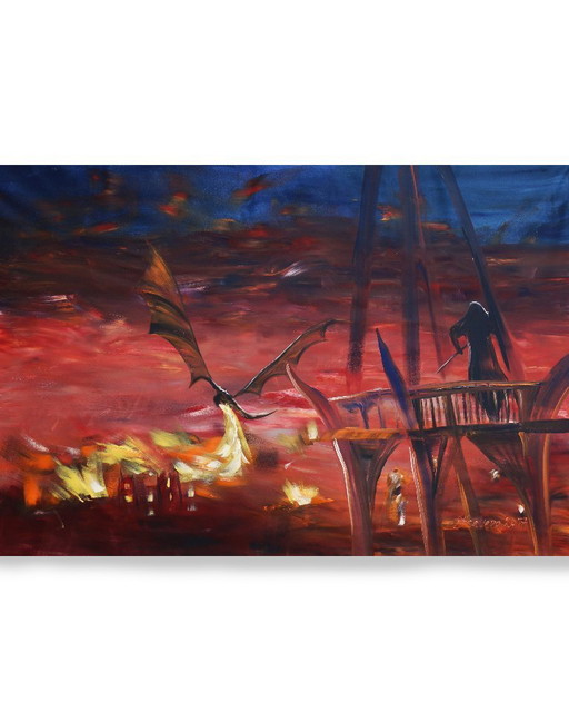 Dragon S053 - large Original Acrylic Painting