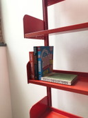 Italian Dutch Lips Vago "Congresso" Signal Red Bookcase, 1968