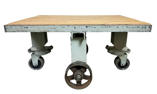 Grey Industrial Coffee Table Cart, 1960s